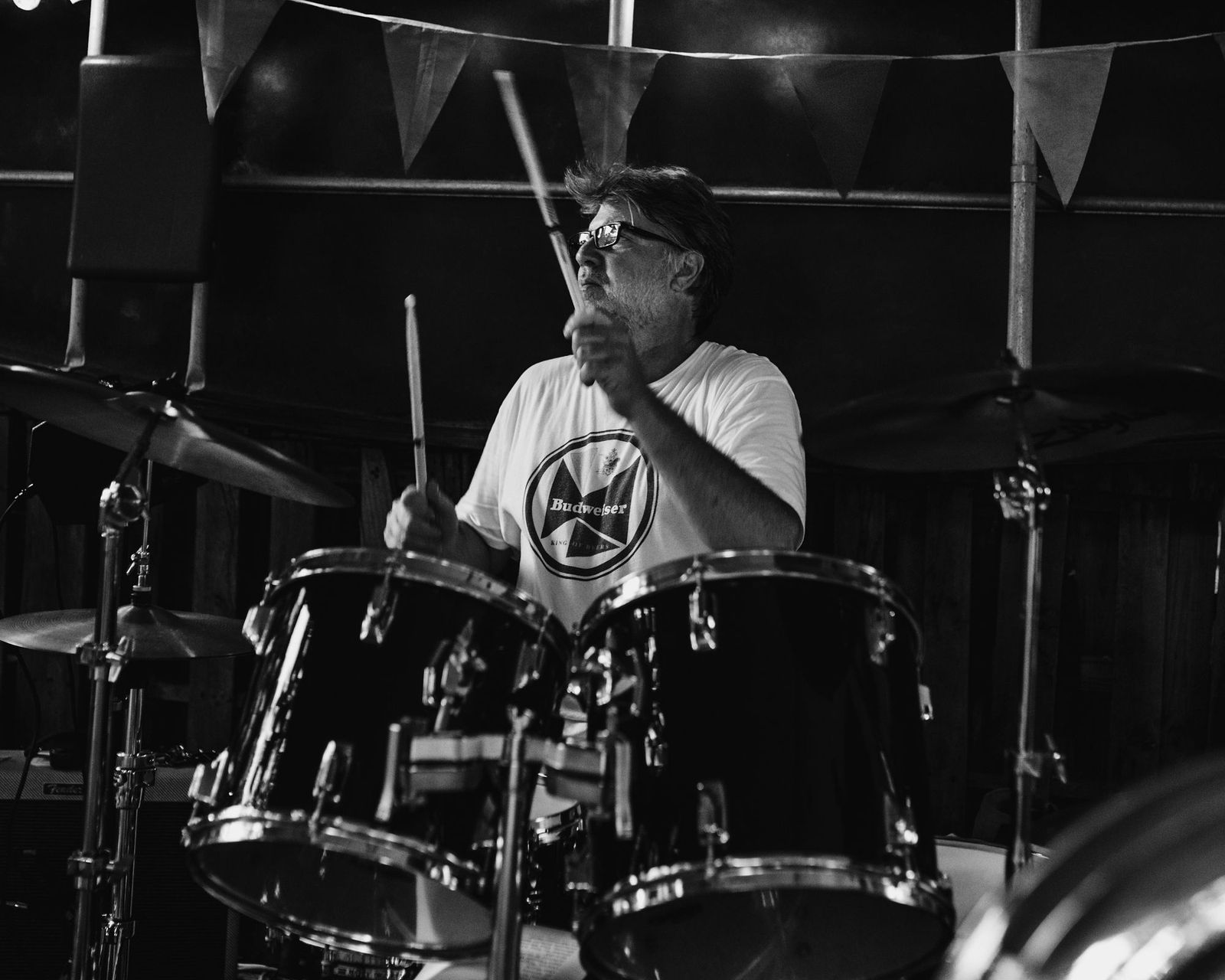 Band on a patio stage